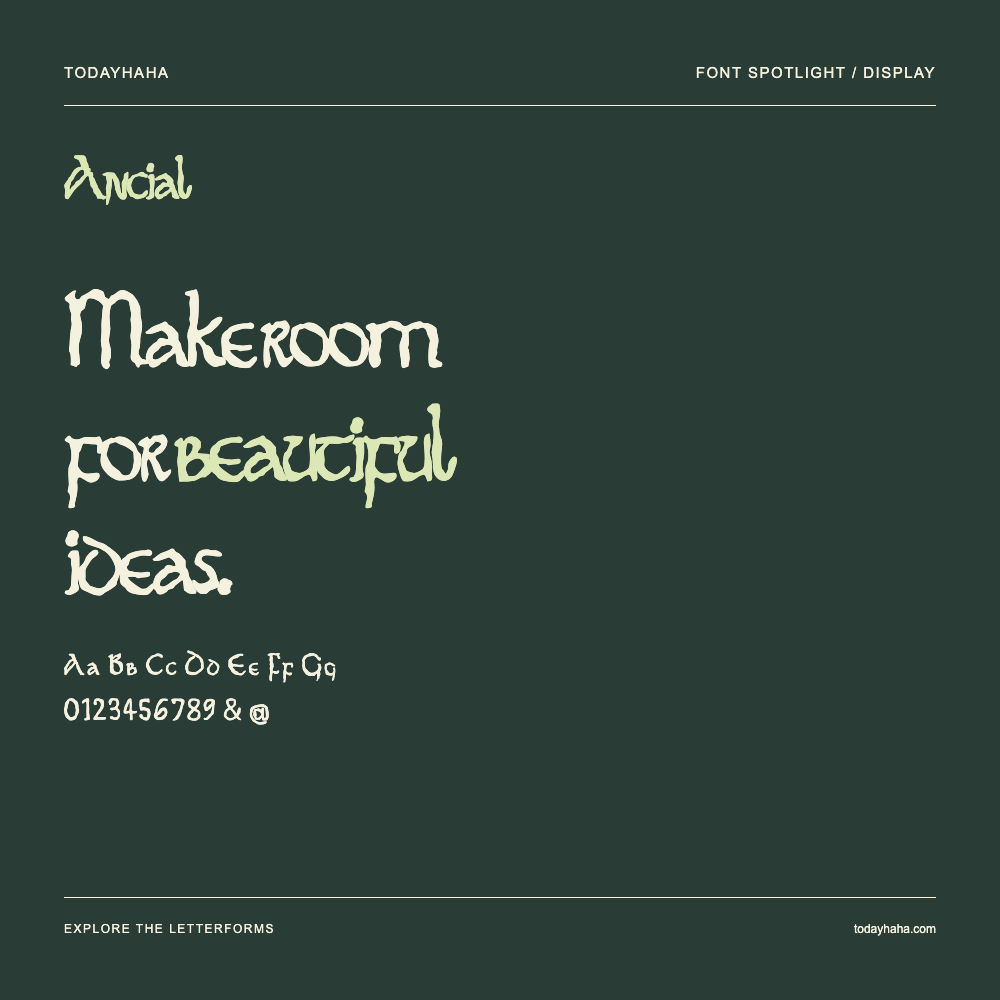 Ancial — Poster tipografico con testo di esempio