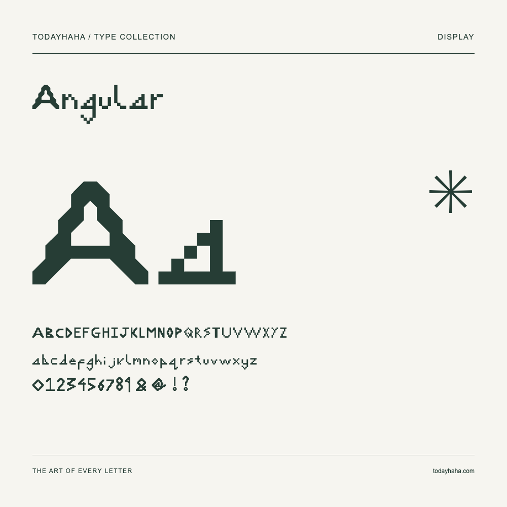 Angular — Schriftmuster mit Großbuchstaben, Kleinbuchstaben und Ziffern