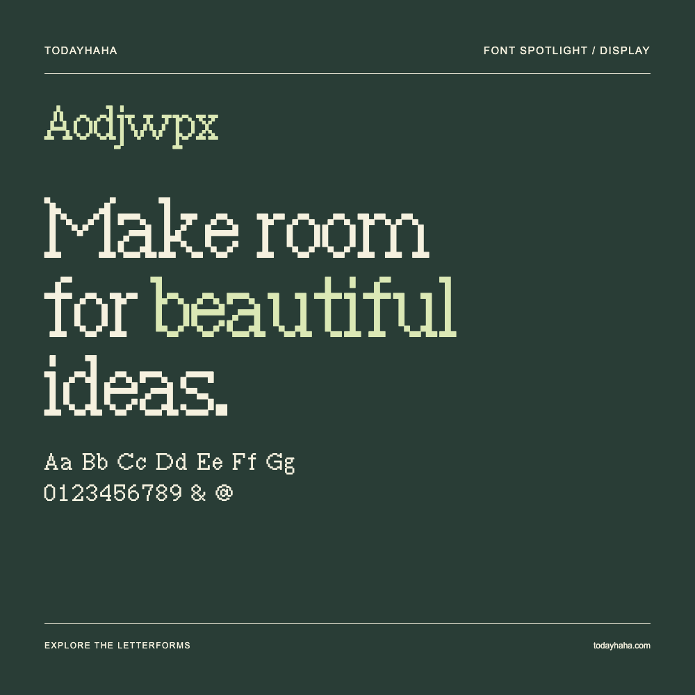 Aodjwpx — Poster tipografico con testo di esempio