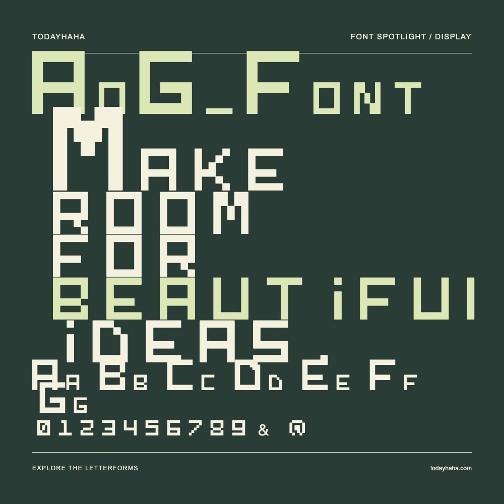 AoG_Font — Poster tipografico con testo di esempio