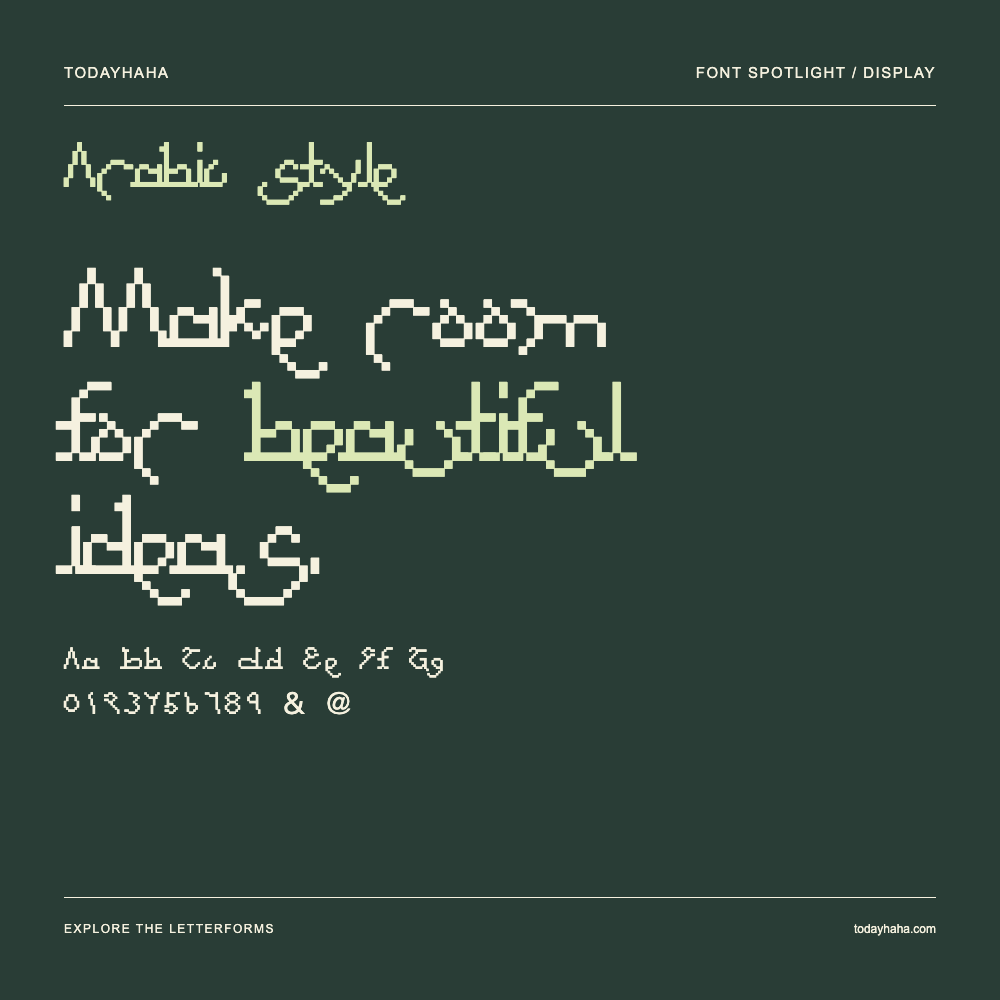 Arabic style — Typografieposter mit Beispieltext