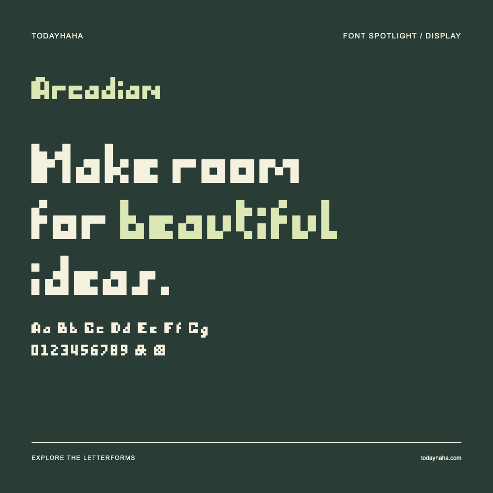 Arcadian — Typografieposter mit Beispieltext