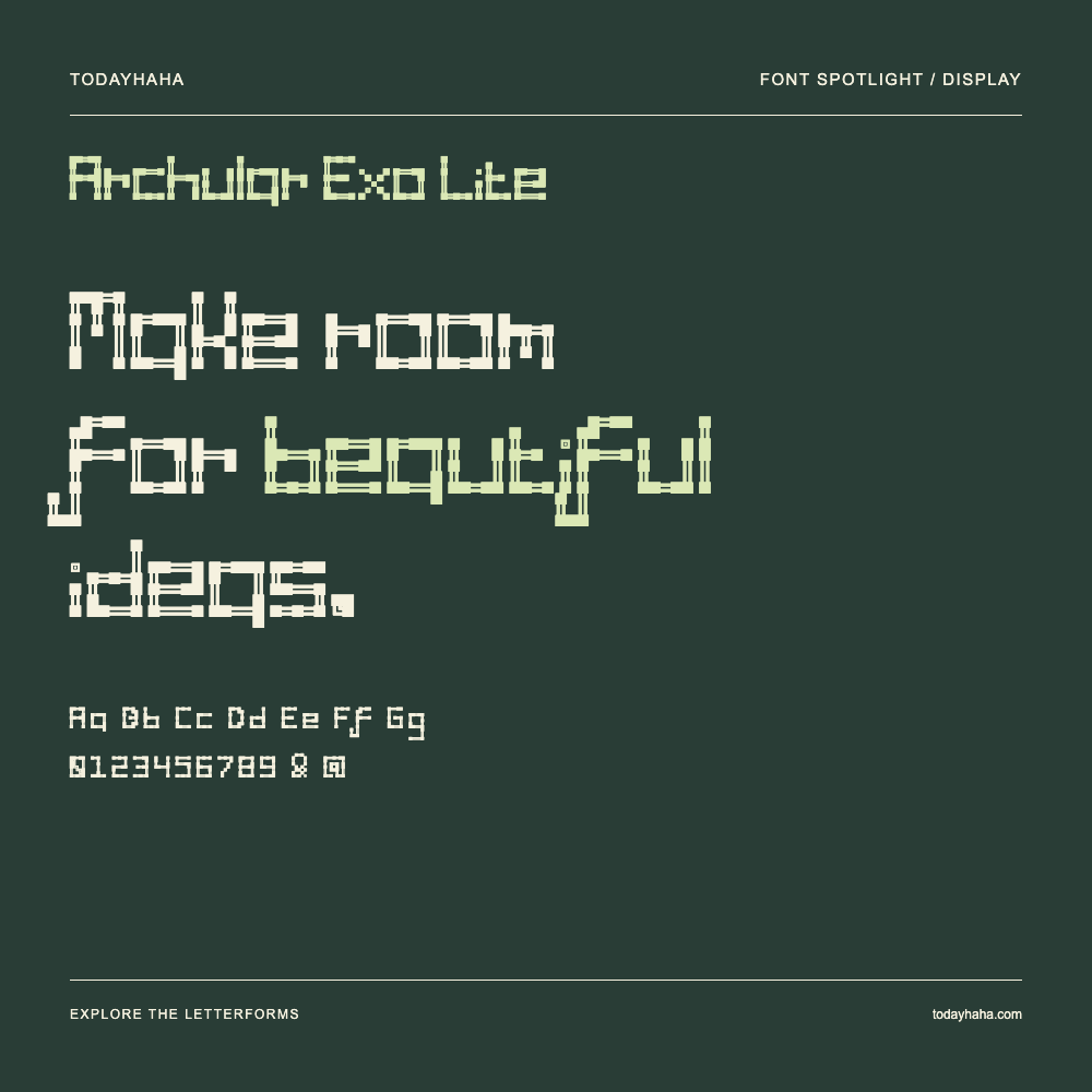 Archular Exo Lite — Typography poster with sample text