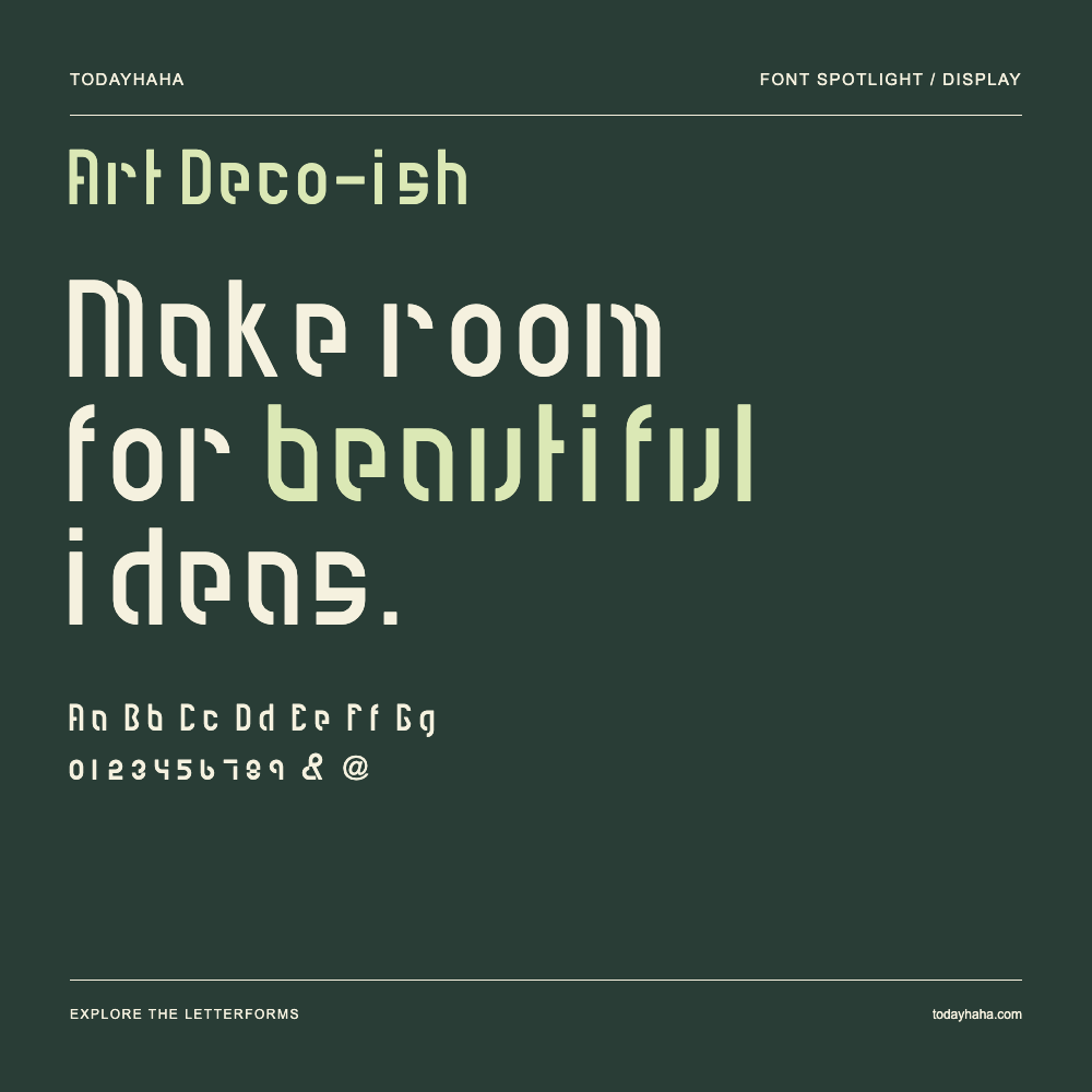 Art Deco-ish — Typografieposter mit Beispieltext