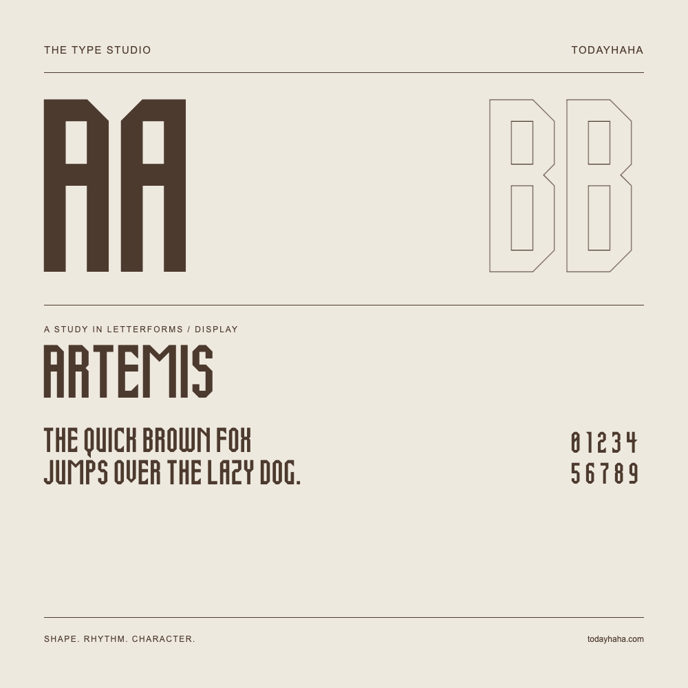 Artemis — Estudio de letras con una frase y números