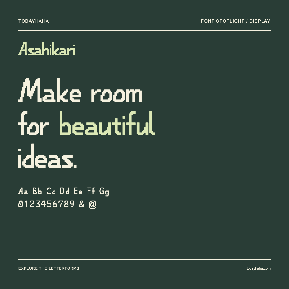 Asahikari — Typografieposter mit Beispieltext