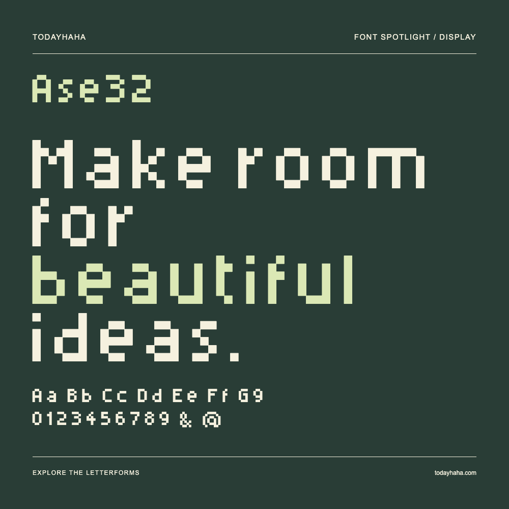 Ase32 — Typografieposter mit Beispieltext