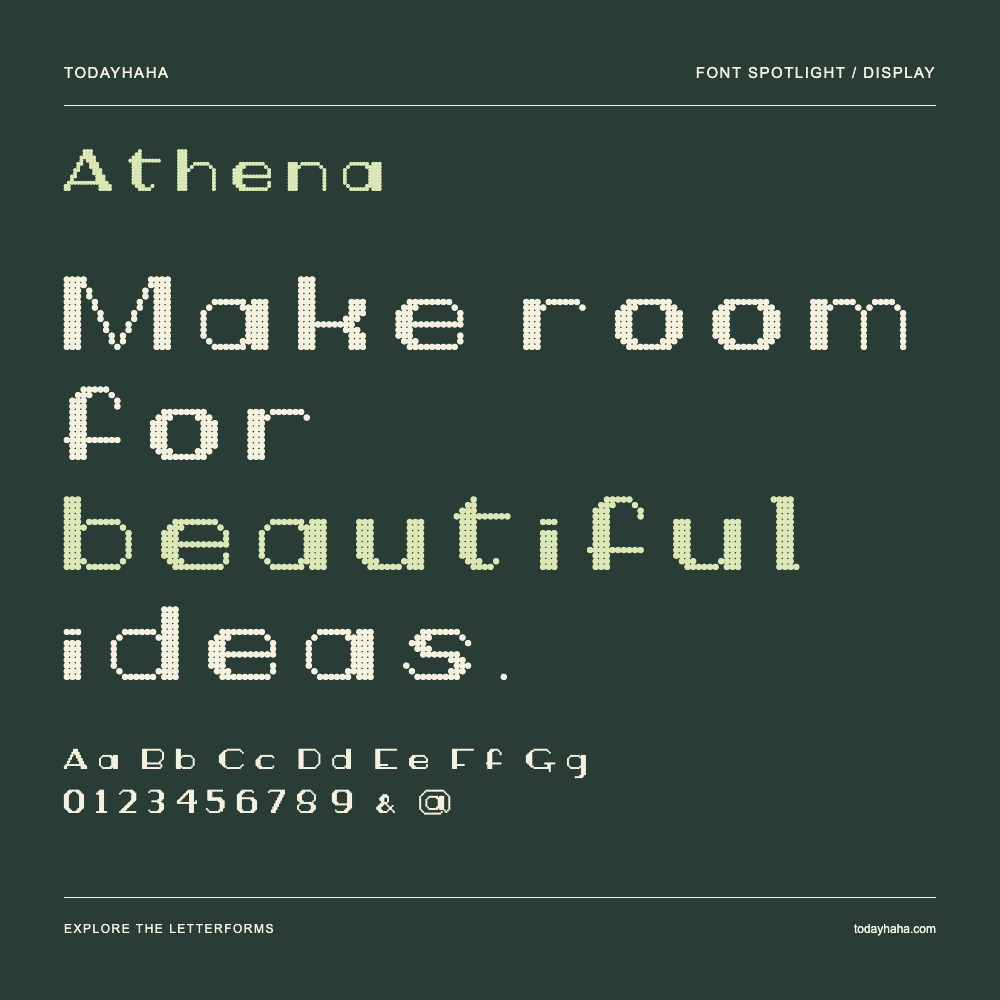 Athena — Affiche typographique avec exemple de texte