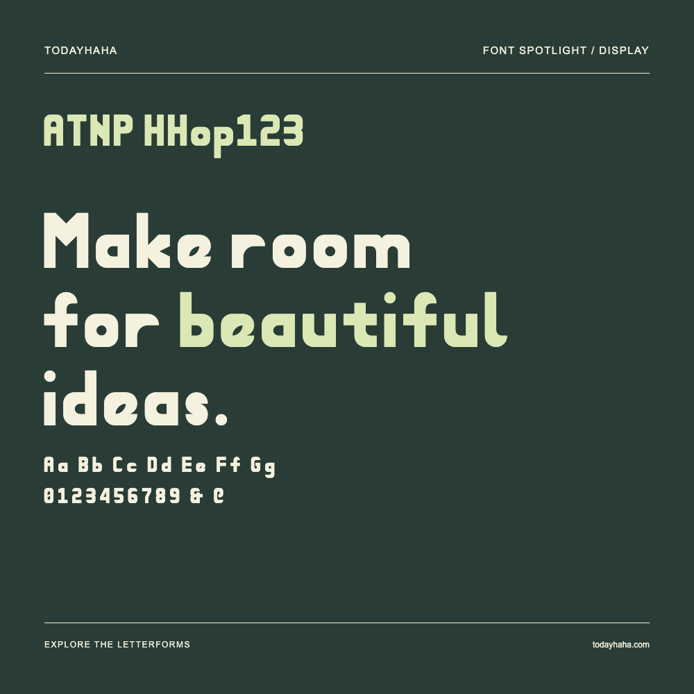 ATNP HHop123 — Typography poster with sample text