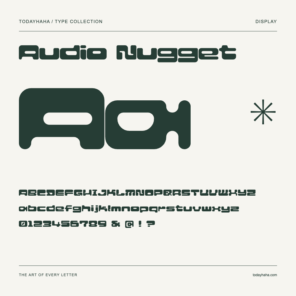 Audio Nugget — Campione con lettere maiuscole, minuscole e numeri