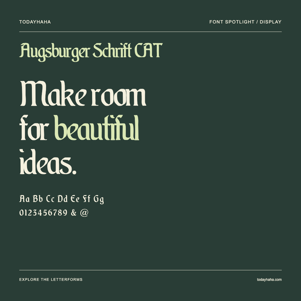 Augsburger Schrift CAT — Typography poster with sample text