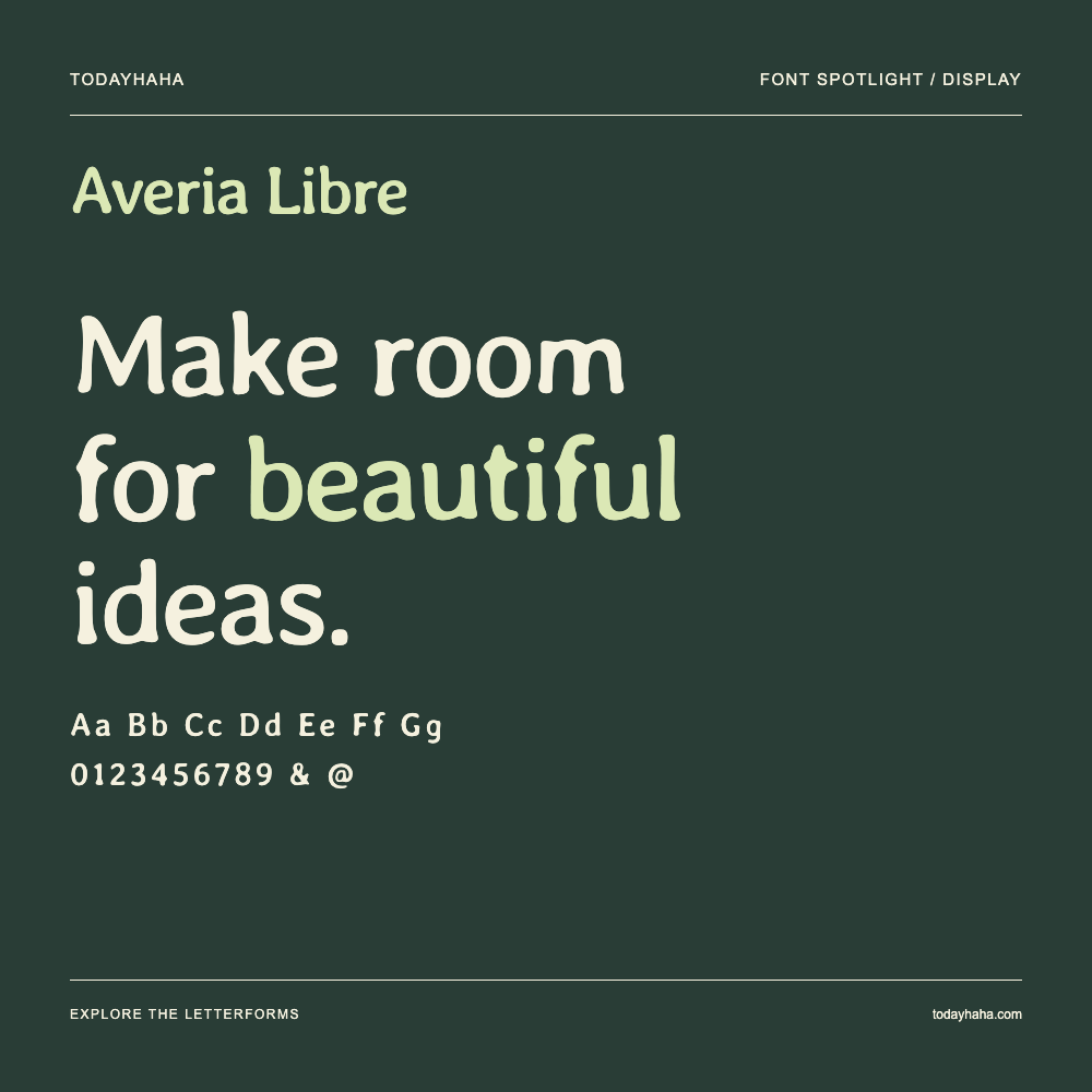 Averia Libre — 字体排版海报：示例文字