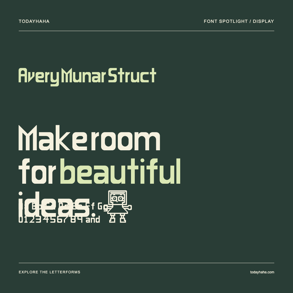 Avery Munar Struct — Typografieposter mit Beispieltext