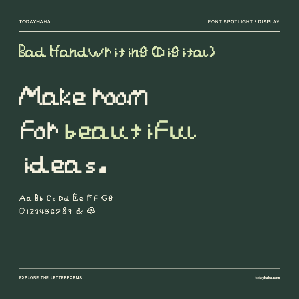 Bad Handwriting (Digital) — Typografieposter mit Beispieltext