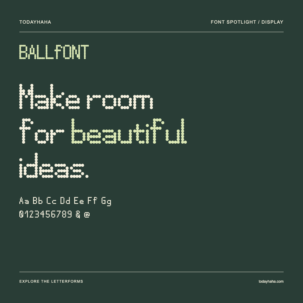 BALLfONT — Poster tipografico con testo di esempio