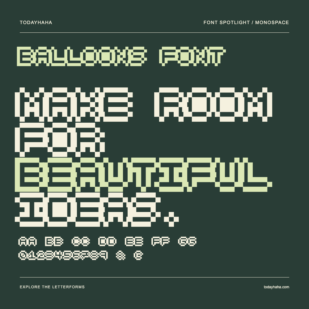 balloons font — Typografieposter mit Beispieltext