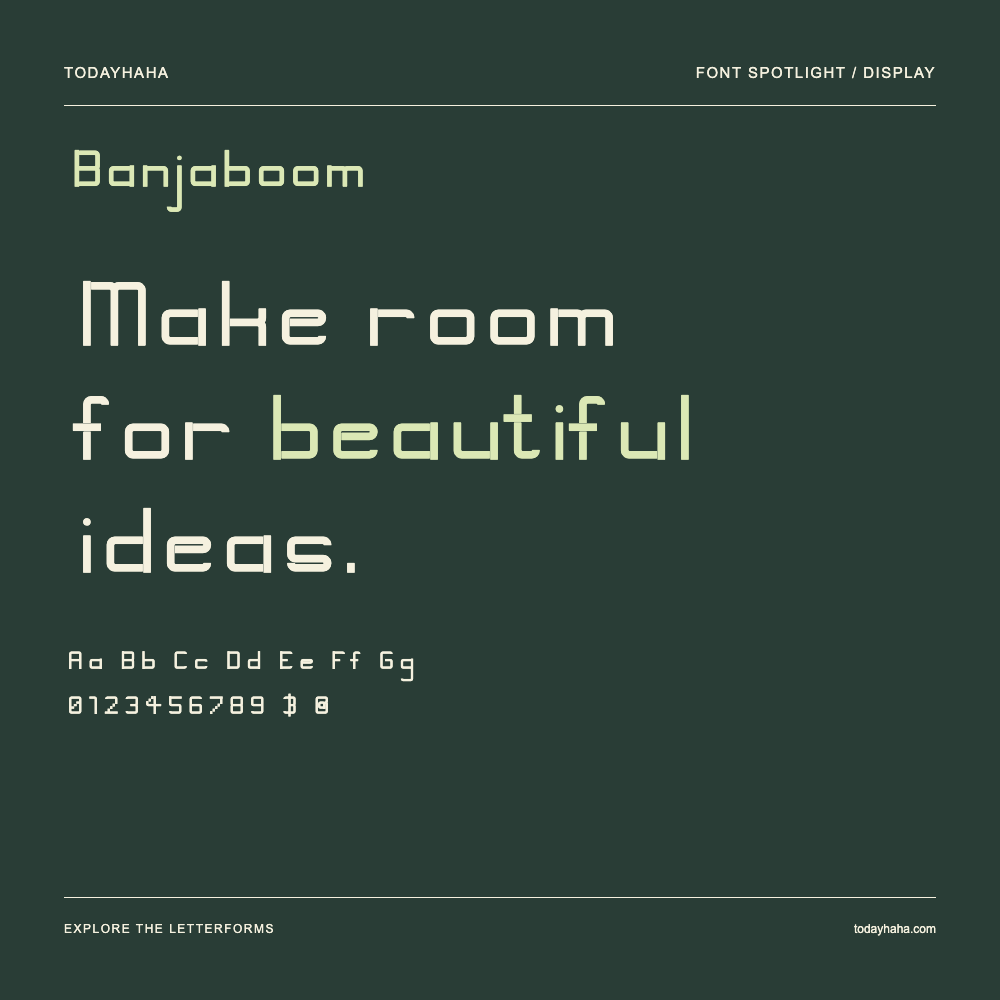 Banjaboom — Typography poster with sample text