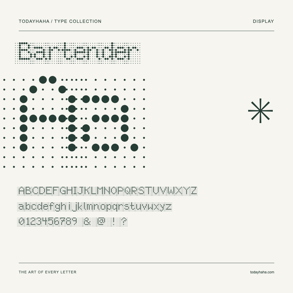 Bartender — Schriftmuster mit Großbuchstaben, Kleinbuchstaben und Ziffern