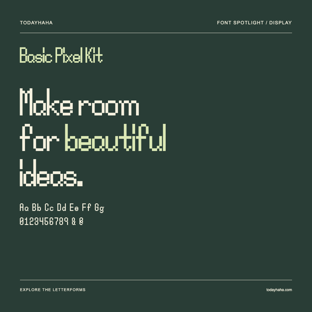 Basic Pixel Kit — Typografieposter mit Beispieltext