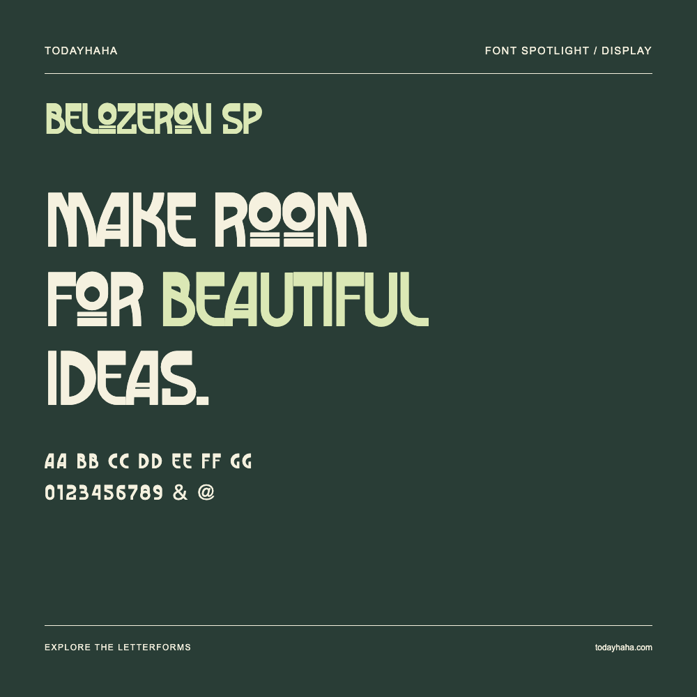 Belozerov SP — Póster tipográfico con texto de muestra