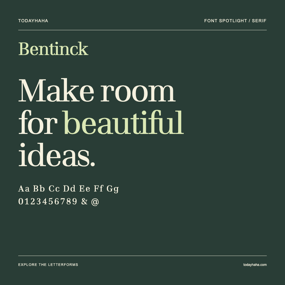 Bentinck — Typografieposter mit Beispieltext