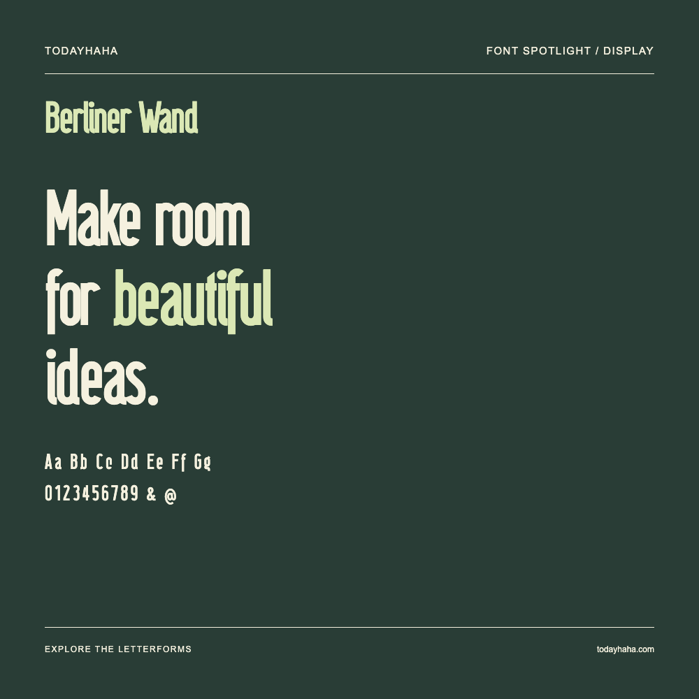 Berliner Wand — Póster tipográfico con texto de muestra