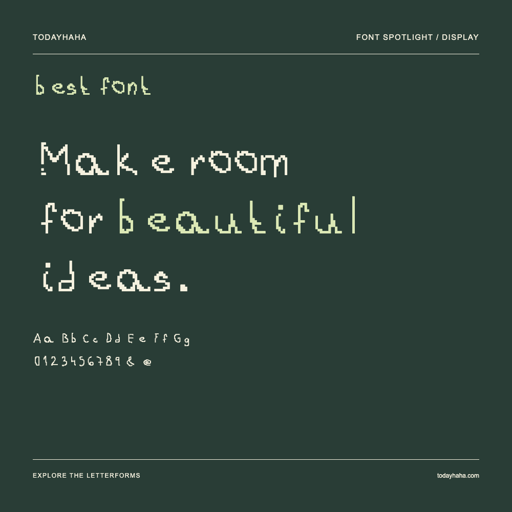 best font — Poster tipografico con testo di esempio