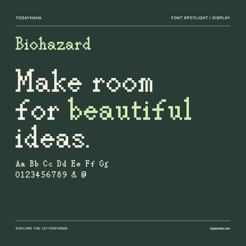 Biohazard — Affiche typographique avec exemple de texte