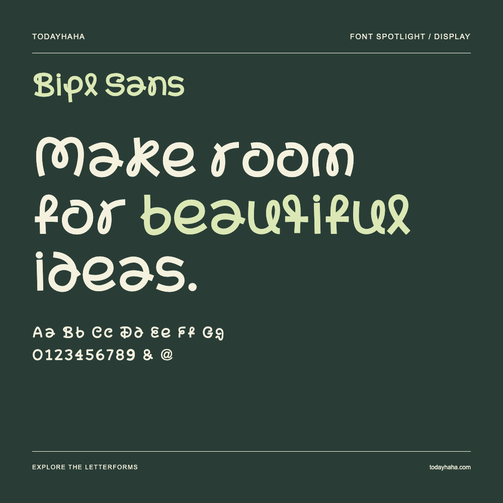 Bipl Sans — Typography poster with sample text