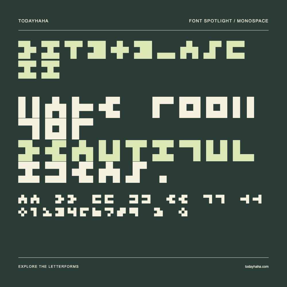 bit3x3_ascii — Typografieposter mit Beispieltext