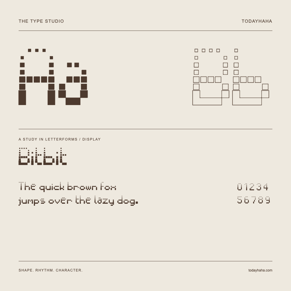 Bitbit — Buchstabenstudie mit Beispielsatz und Ziffern