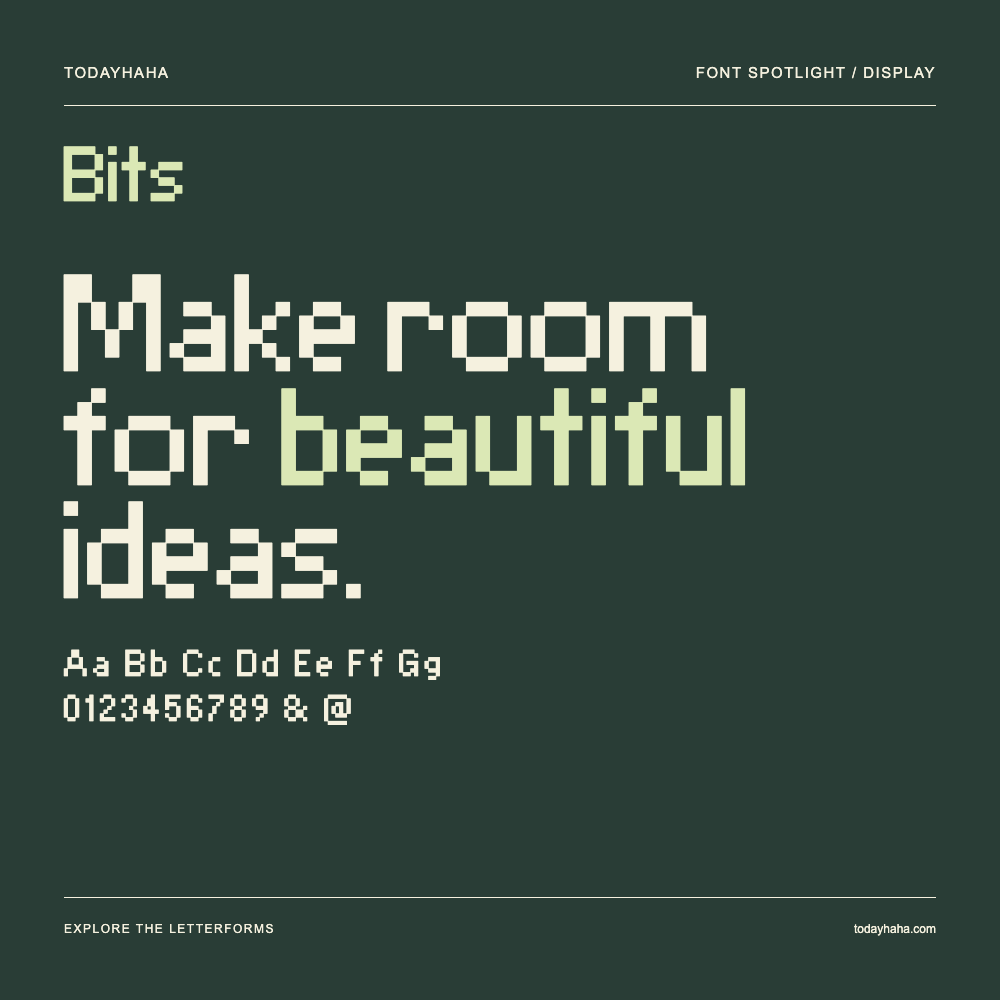 Bits — Typografieposter mit Beispieltext