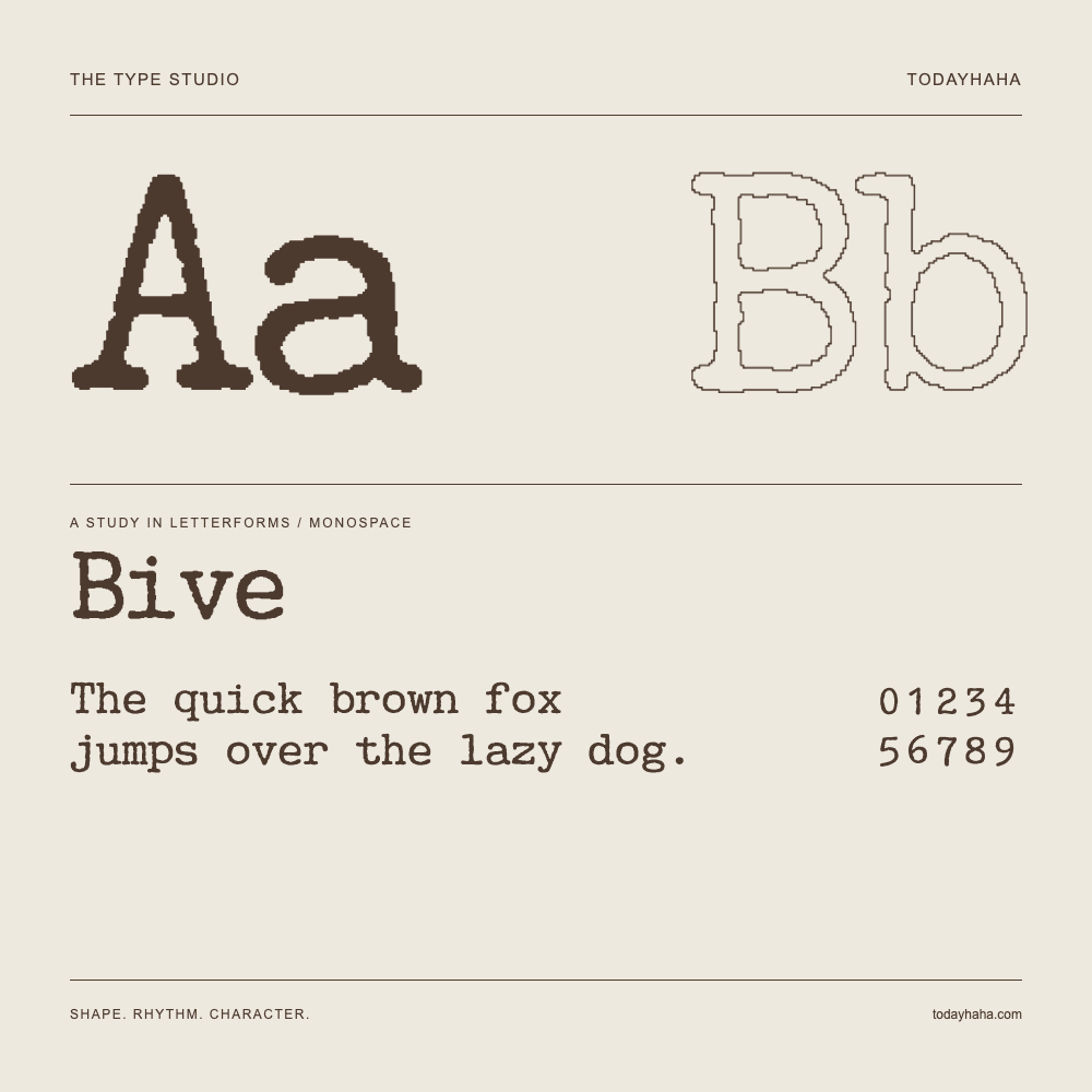 Bive — Estudo de letras com frase e números