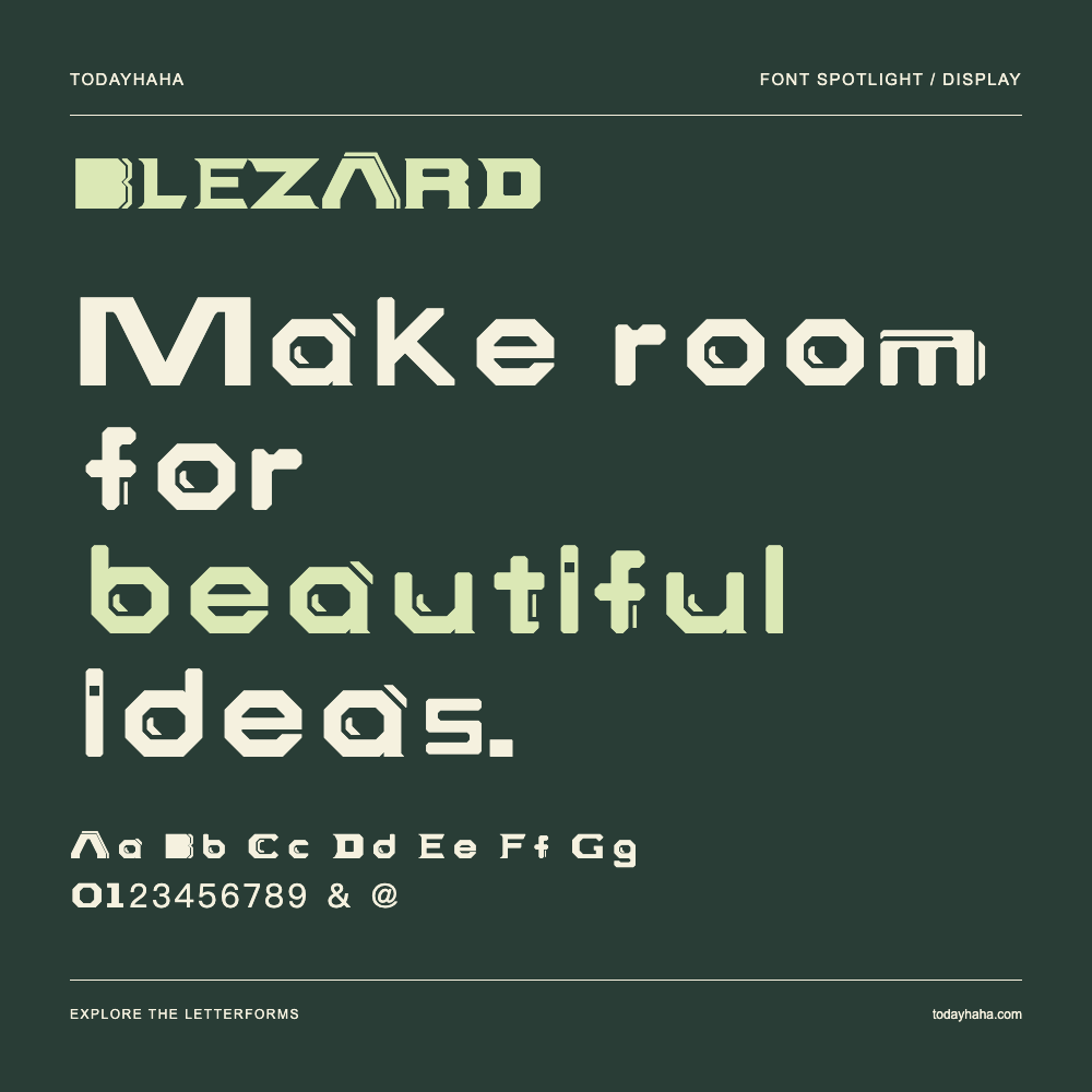 BLEZARD — Affiche typographique avec exemple de texte