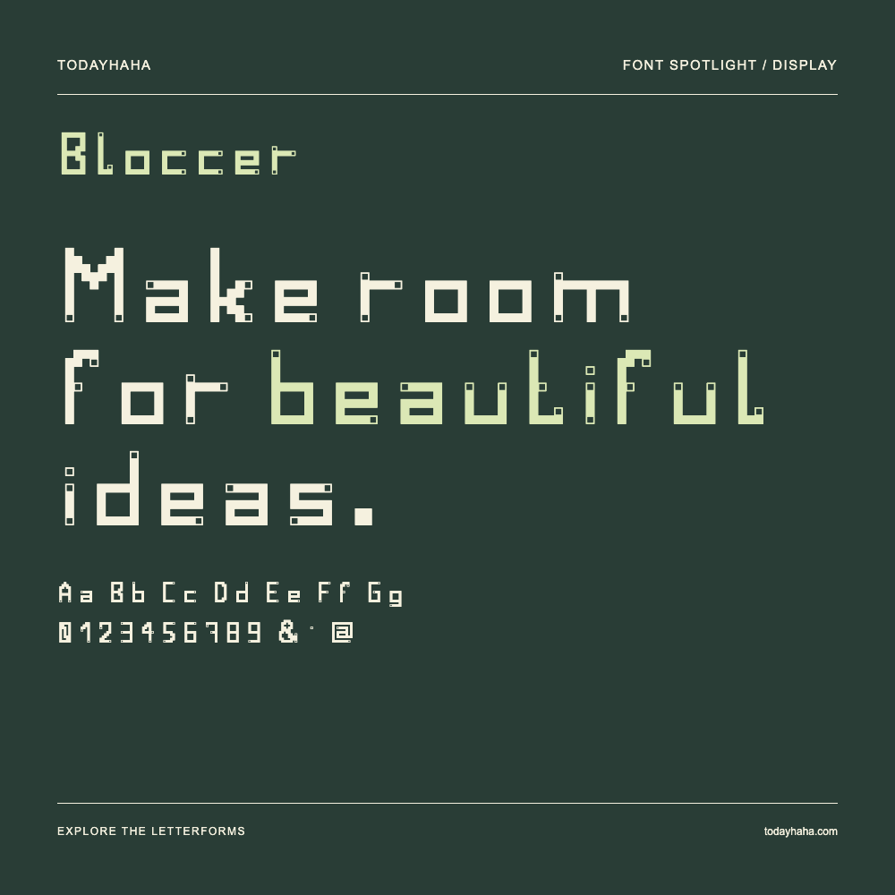 Bloccer — Typography poster with sample text