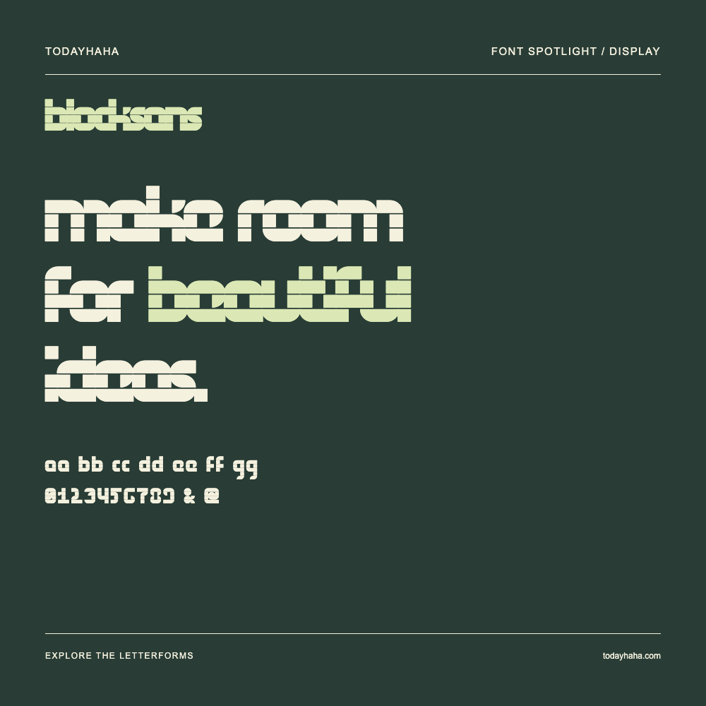 blockSans — Typografieposter mit Beispieltext