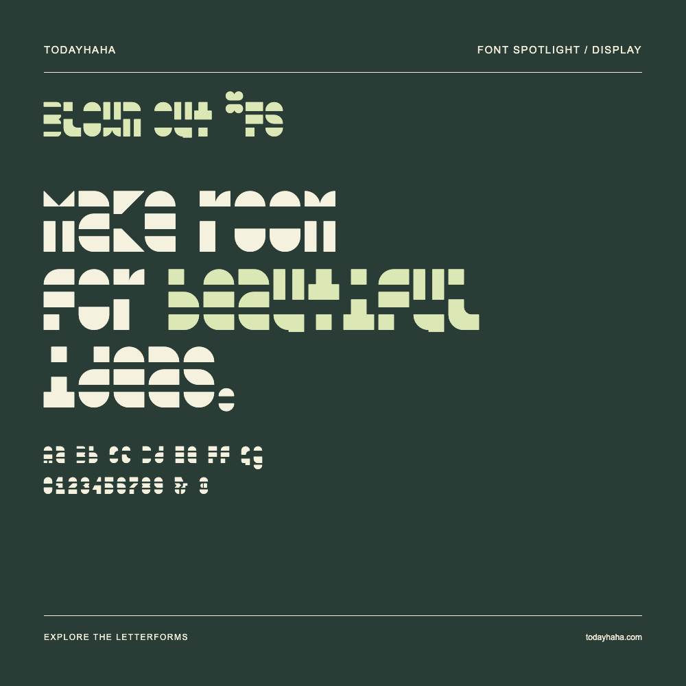Blown Out *FS — Typografieposter mit Beispieltext