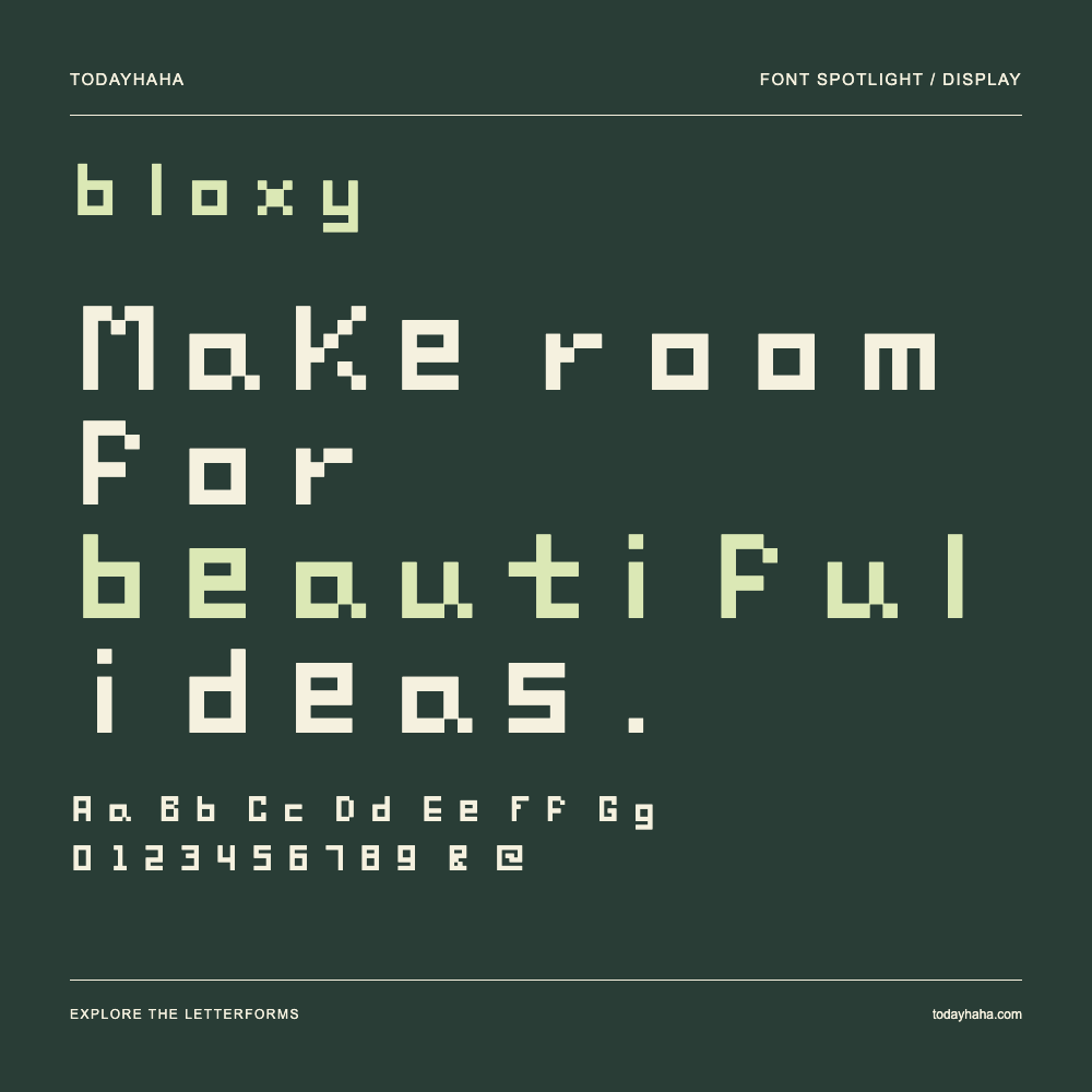 bloxy — Typografieposter mit Beispieltext