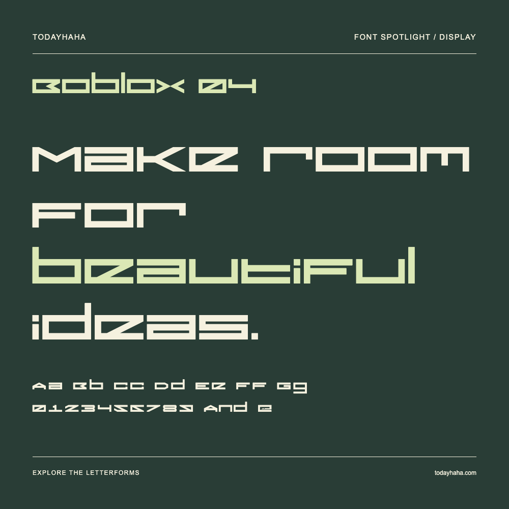 Boblox 04 — Typography poster with sample text