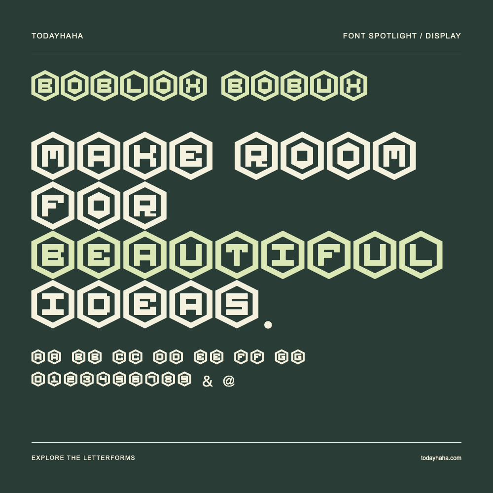 Boblox Bobux — Typografieposter mit Beispieltext