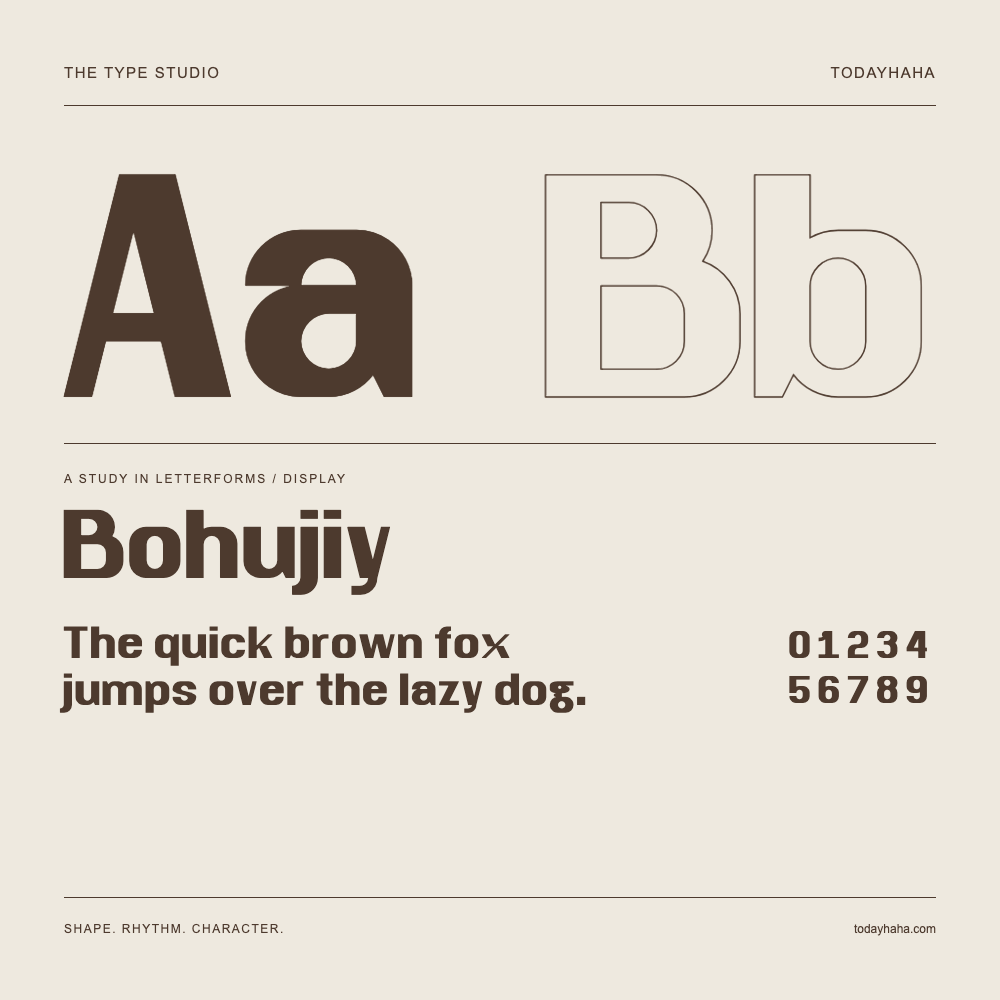 Bohujiy — Estudio de letras con una frase y números