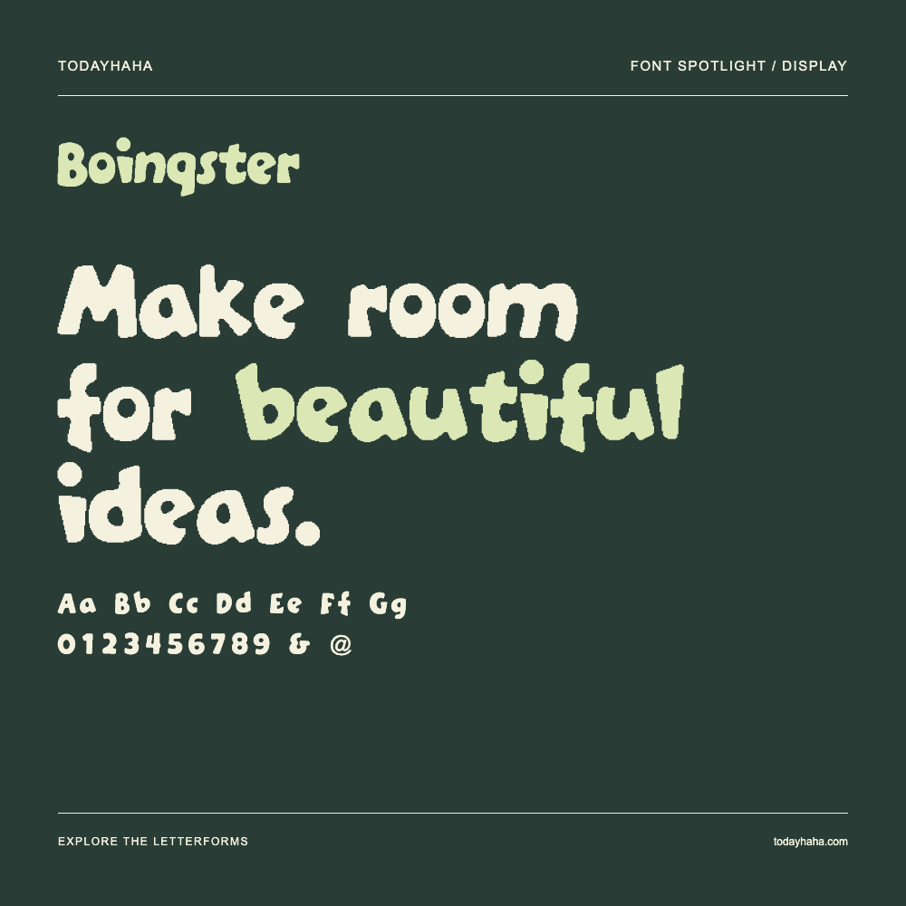 Boinqster — Typography poster with sample text