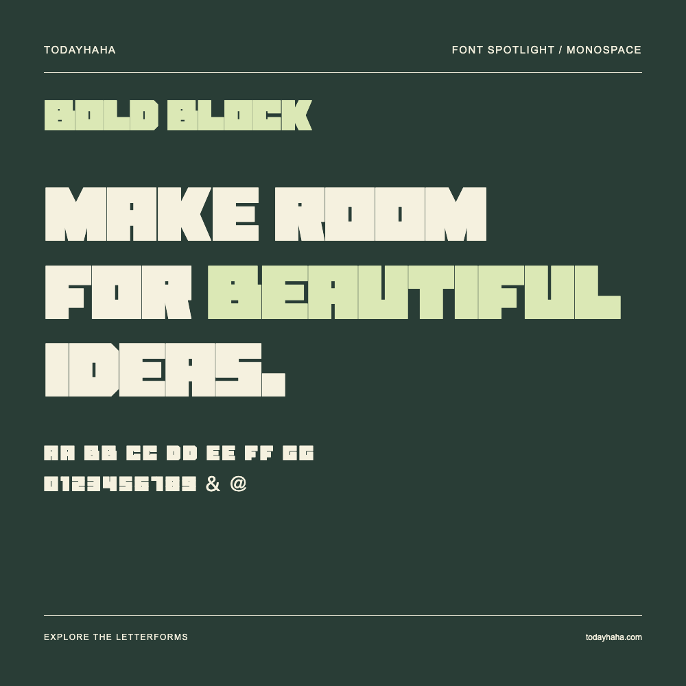 Bold Block — Typografieposter mit Beispieltext