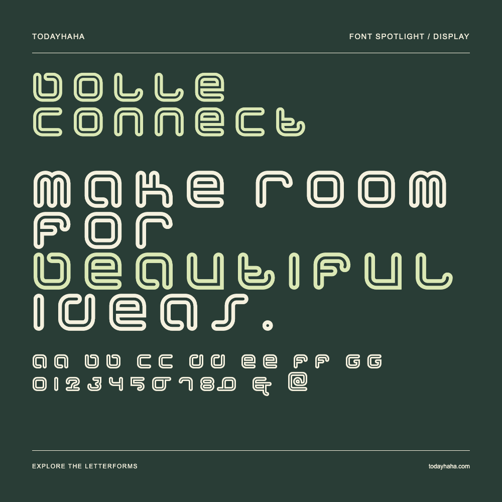 Bolle Connect — Typografieposter mit Beispieltext