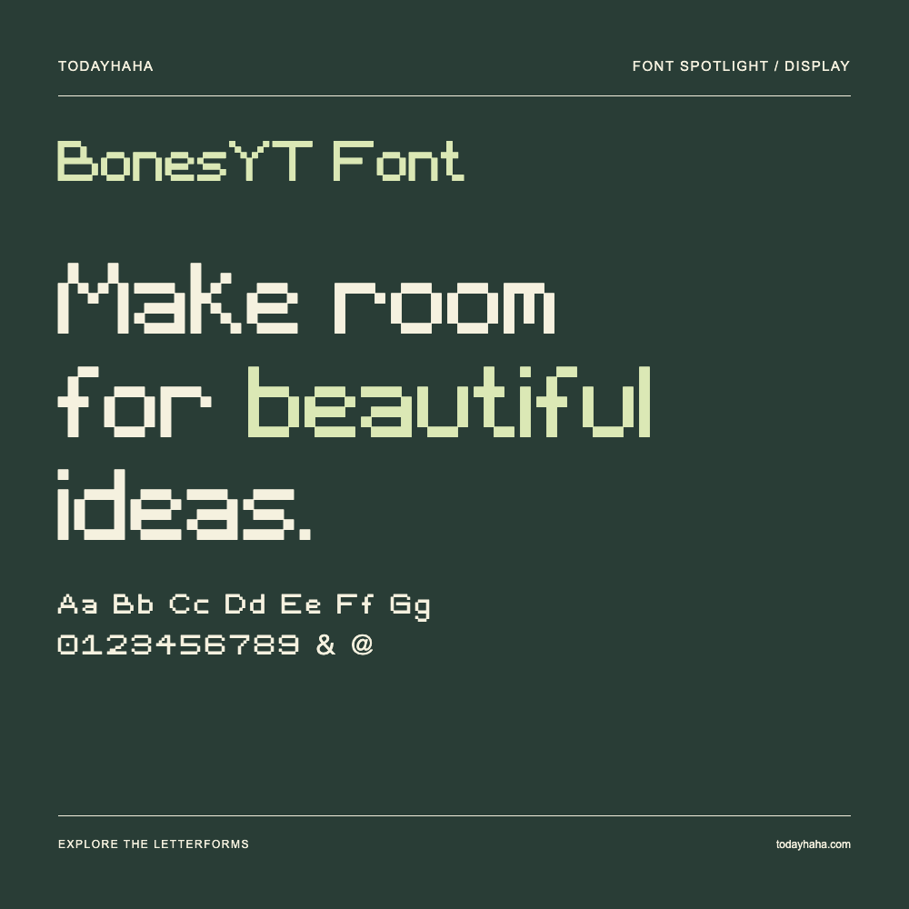 BonesYT Font — 字体排版海报：示例文字