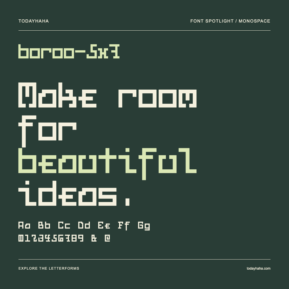 boroo-5x7 — Póster tipográfico con texto de muestra