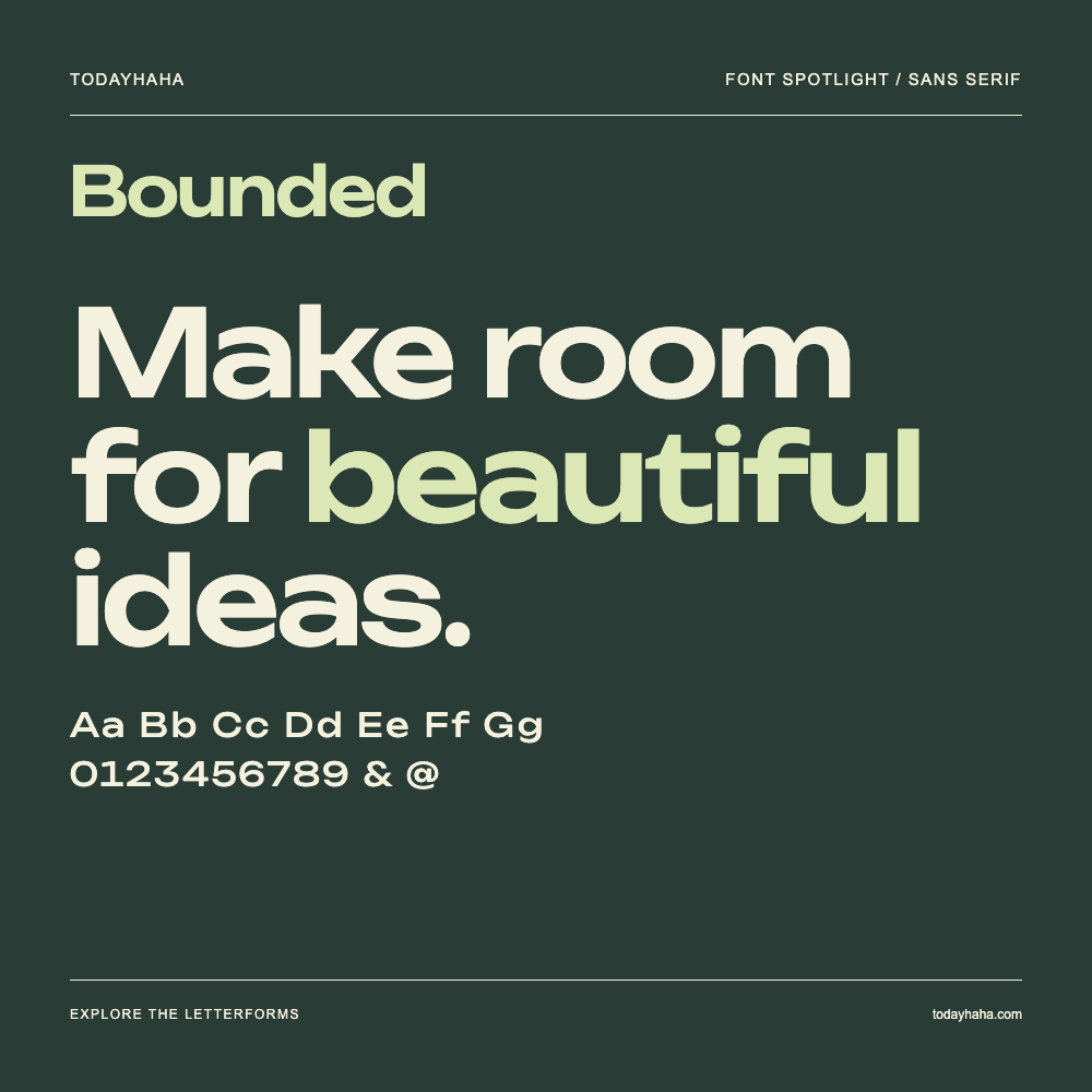 Bounded — Typografieposter mit Beispieltext