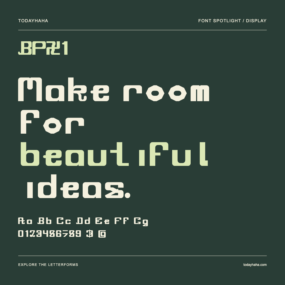 BPX1 — Affiche typographique avec exemple de texte