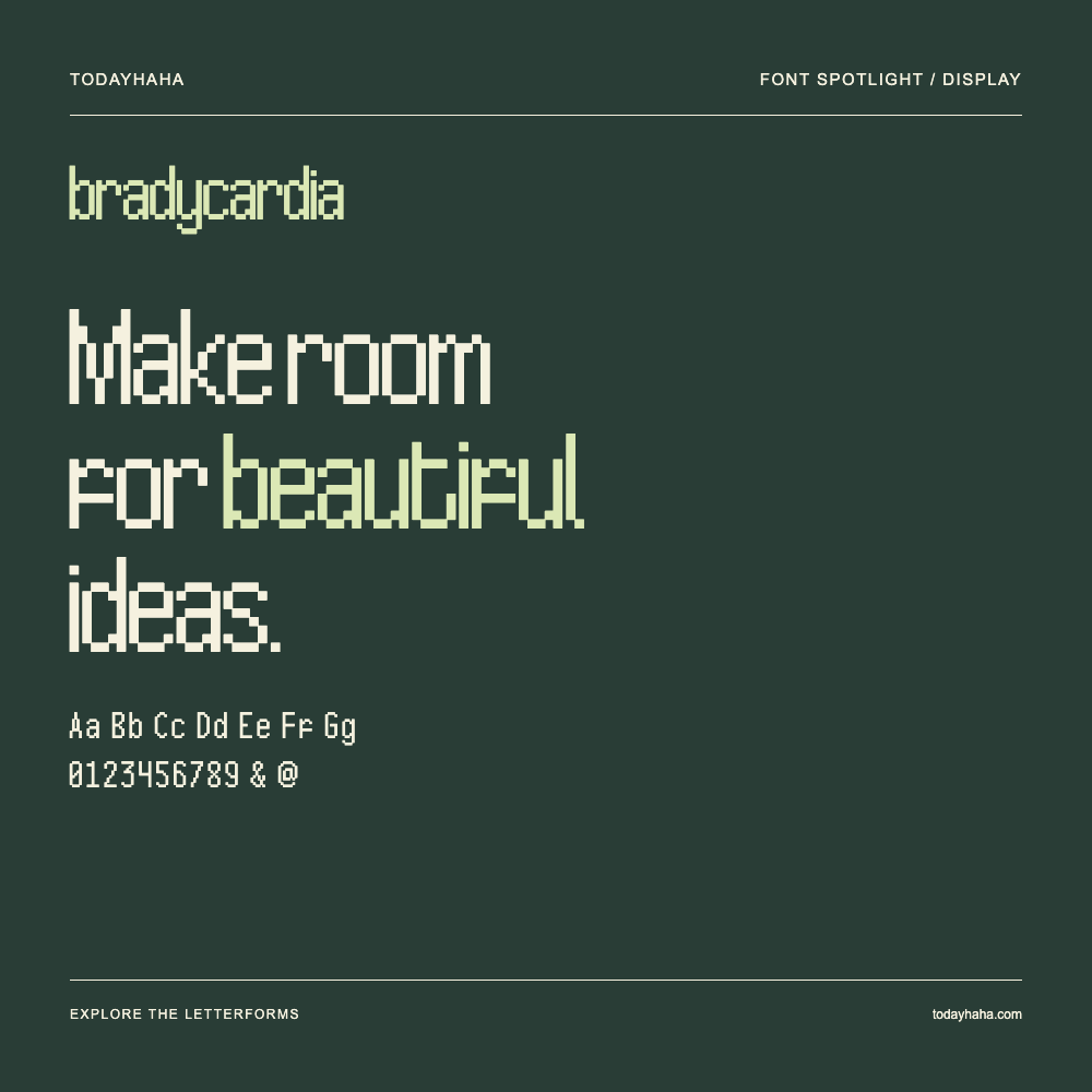 bradycardia — Typography poster with sample text