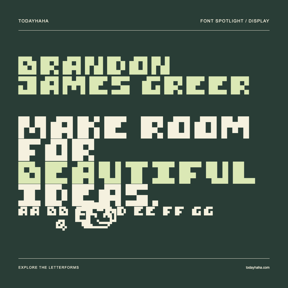 Brandon James Greer — Typography poster with sample text